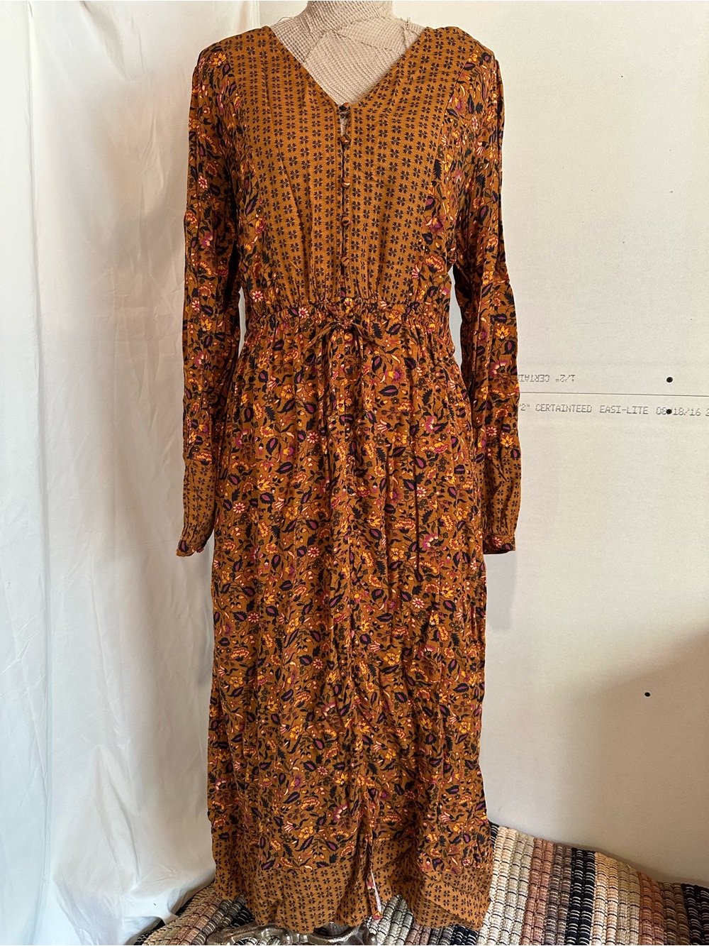 70s Style Knox Rose Maxi Dress